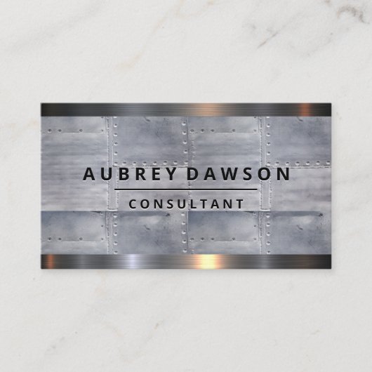 Bleche und Nieten Visitenkarte (Vorderseite)