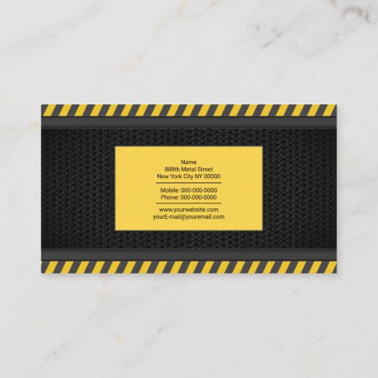 Blechmetall Visitenkarte (Rückseite)