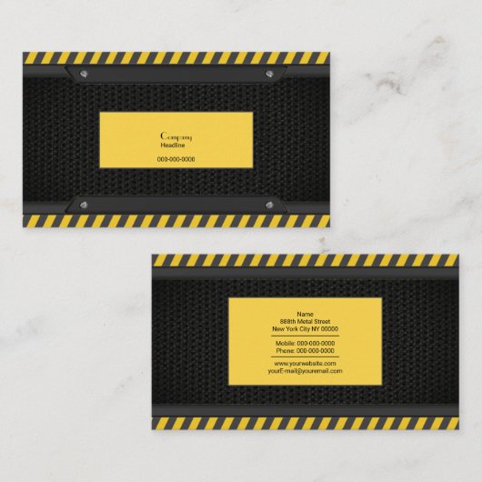 Blechmetall Visitenkarte (Vorne/Hinten)