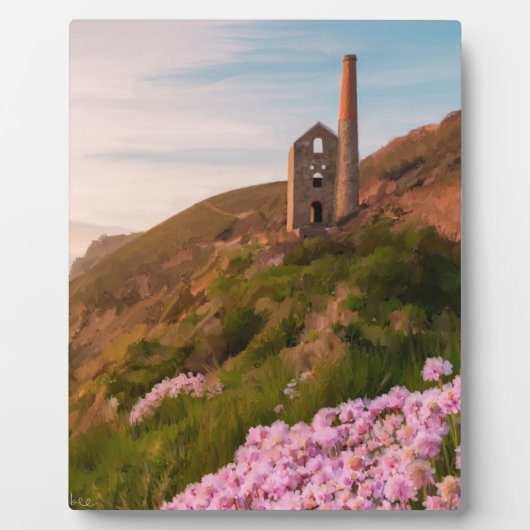 Blechmine in Wheels, Cornwall England-Malerei Fotoplatte (Vorderseite)