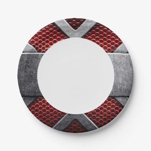 Blechmuster Pappteller (Vorderseite)