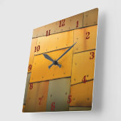 Blechplatten aus Kupfermetall Abstrakt Quadratische Wanduhr (Winkel)