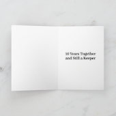 Blechroboter Liebe 10. Hochzeitstag Karte (Innenseite)