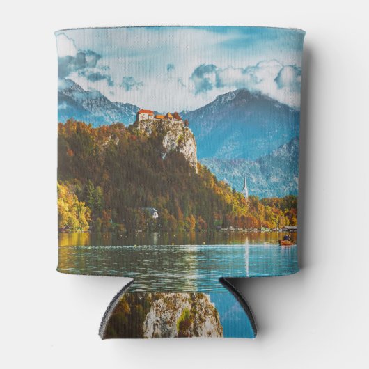 Bled Castle: Slowenischer Cliff-Blick. Dosenkühler (Vorderseite)