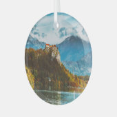 Bled Castle: Slowenischer Cliff-Blick. Ornament Aus Glas (Vorderseite links)