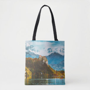 Bled Castle: Slowenischer Cliff-Blick. Tasche