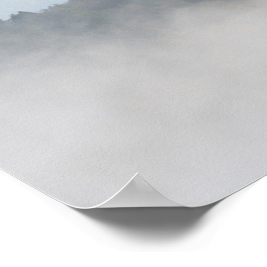 Bled Castle umgeben von Wolken Poster (Ecke)