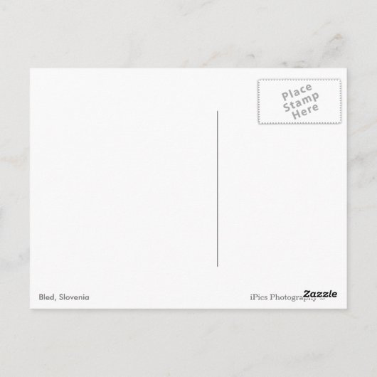 Bled Castle umgeben von Wolken Postkarte (Rückseite)