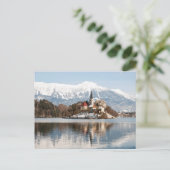 Bled im Winter, Slowenien Postkarte (Stehend Vorderseite)