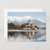 Bled im Winter, Slowenien Postkarte (Vorne/Hinten)