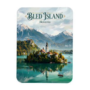 Bled Insel Slowenien Magnet