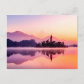 Bled Island in Bled Lake Slowenien bei Sunrise Postkarte (Vorderseite)