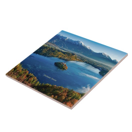 Bled Island, Slovenia, scenic Fliese (Seite)