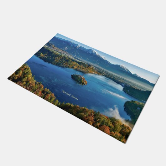 Bled Island, Slovenia, scenic Fußmatte (Schrägansicht)