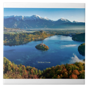 Bled Island, Slowenien, landschaftlich, Fliese