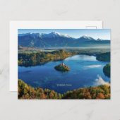 Bled Island, Slowenien, landschaftlich Postkarte (Vorne/Hinten)