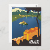 Bled, Jugoslawien, Jahrgang Postkarte (Vorne/Hinten)