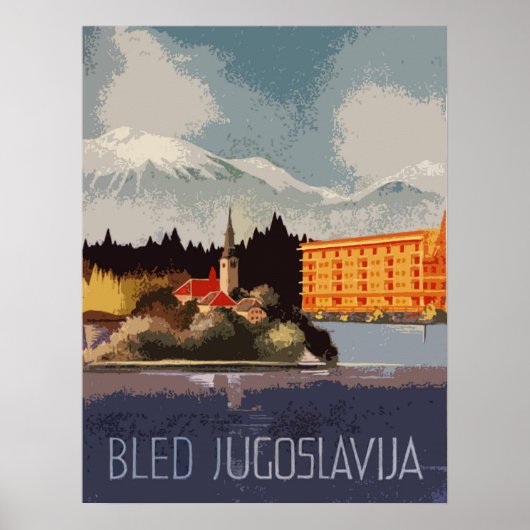 Bled, Jugoslawien, Kroatien, Vintage Poster (Vorne)