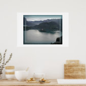 Bled Lake, Aussicht von oben mit Schloss Poster (Küche)