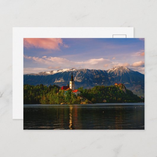 Bled Lake Postkarte (Vorne/Hinten)