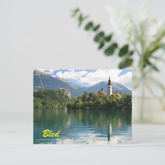 Bled Lake Postkarte (Stehend Vorderseite)