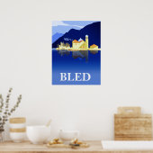 Bled Lake, Wasserreflektionen Poster (Küche)