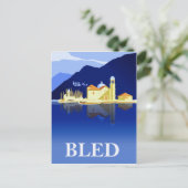 Bled Lake, Wasserreflektionen Postkarte (Stehend Vorderseite)