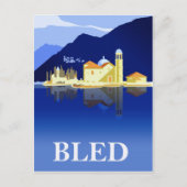 Bled Lake, Wasserreflektionen Postkarte (Vorderseite)