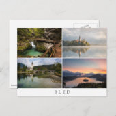 Bled Landschaften in Collage Souvenir Postkarte (Vorne/Hinten)
