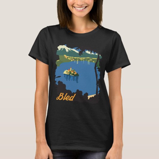 Bled, Luftansicht T-Shirt (Vorderseite)