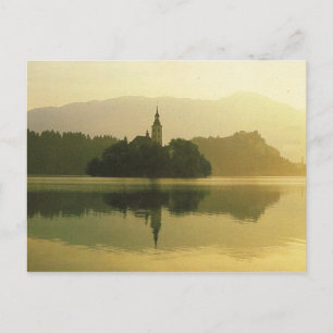 Bled-See, ehemaliges Jugoslawien, Vintage-Bild Postkarte
