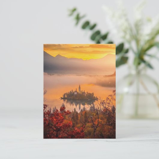 Bled-See, Slowenien Postkarte (Stehend Vorderseite)