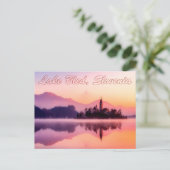 Bled-See, Slowenien Schöner Sonnenaufgang Postkarte (Stehend Vorderseite)