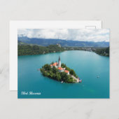 Bled Slovenia Feiertagspostkarte (Vorne/Hinten)