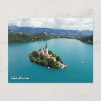 Bled Slovenia Feiertagspostkarte