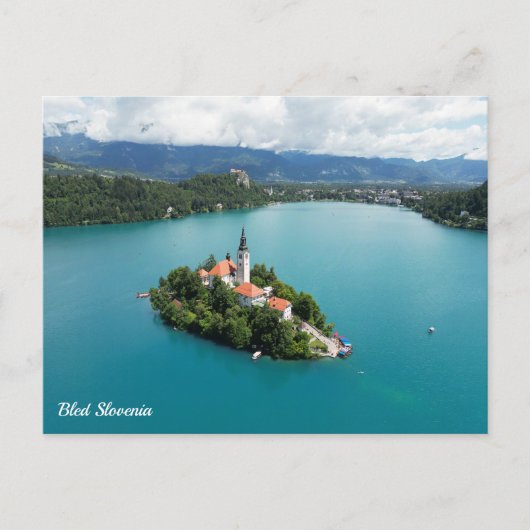 Bled Slovenia Feiertagspostkarte (Vorderseite)