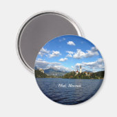 Bled, Slovenia landscape photograph Magnet (Vorderseite/Rückseite)