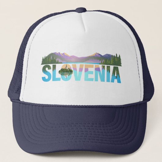 Bled Slovenien Europe Truckerkappe (Vorderseite)