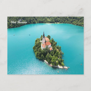 Bled Slovenien Feiertagspostkarte