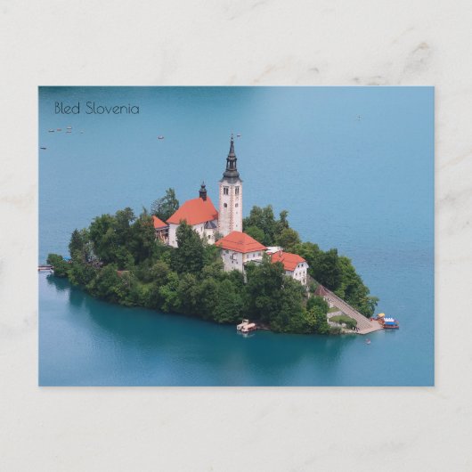 Bled Slovenien Feiertagspostkarte (Vorderseite)