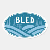 Bled Slovenija im Freien Ovaler Aufkleber (Vorderseite)