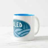 Bled Slovenija im Freien Zweifarbige Tasse (VorderseiteRechts)