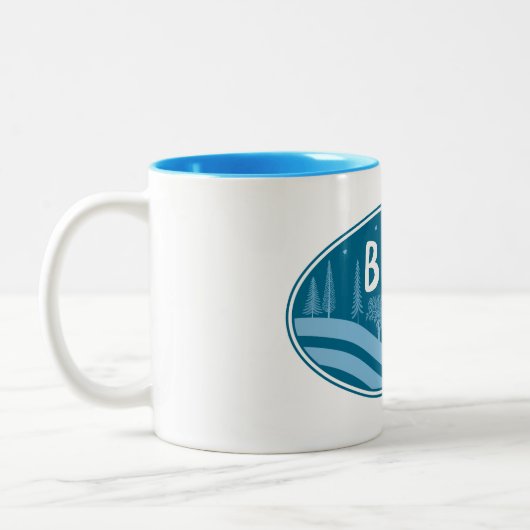 Bled Slovenija im Freien Zweifarbige Tasse (Links)