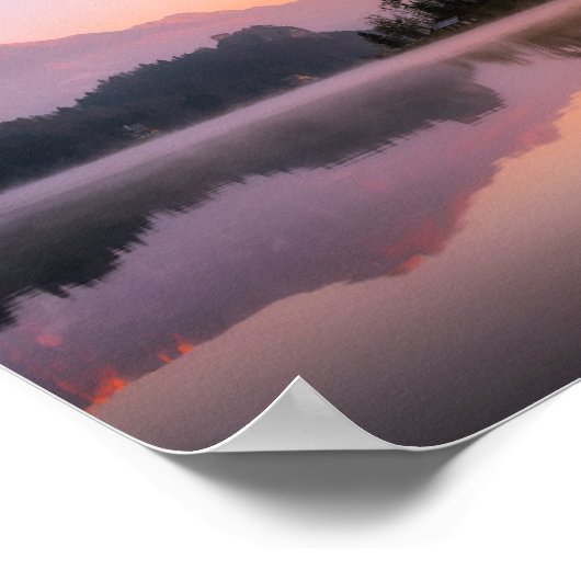 Bled Slowenien bei Sunset Poster (Ecke)