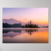Bled Slowenien bei Sunset Poster (Vorne)