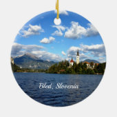 Bled, Slowenien landschaftliches Foto Keramik Ornament (Hinten)
