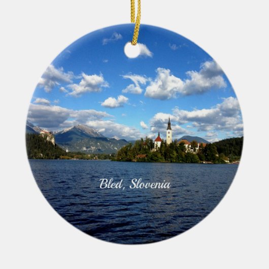 Bled, Slowenien - Landschaftsbild Keramik Ornament (Vorne)