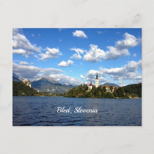 Bled, Slowenien - Landschaftsbild Postkarte (Vorderseite)