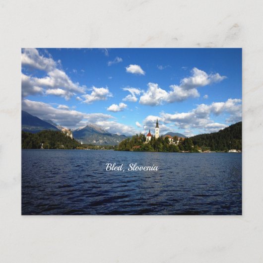 Bled, Slowenien - Landschaftsbild Postkarte (Vorderseite)