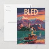 Bled Slowenien vintage Postkarte (Vorne/Hinten)